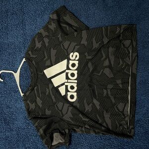 Adidas Black and White Graphic T-Shirt